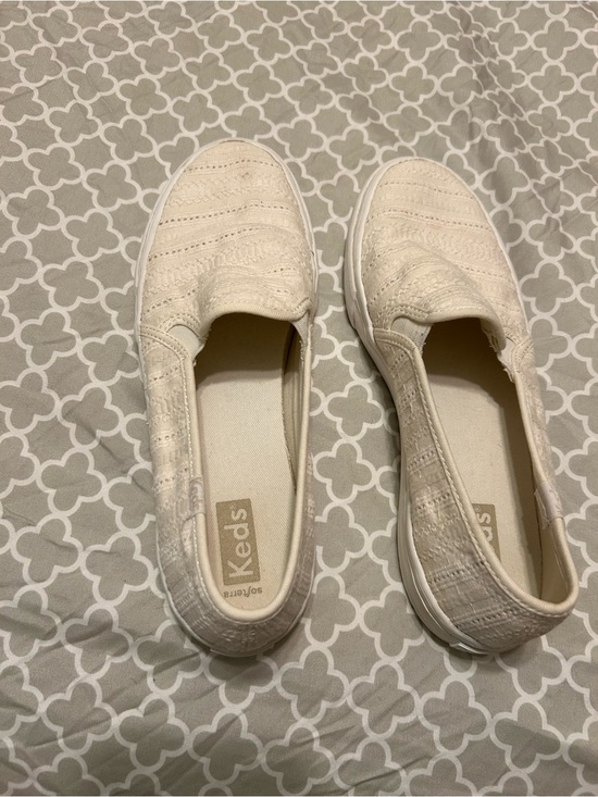 Keds Shoes - Keds Women's Slip-On Sneakers in Cream Textured Canvas